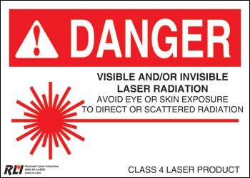 Paper Class 4 Danger Sign-Visible and/or Invisible