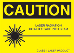 Class II Logotype (Caution) Label. 2 3/4&quot; x 1 1/2&quot;
