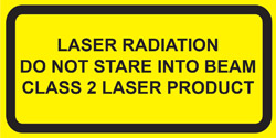 IEC Explanatory Label  for Class 2 lasers  (2&quot;w x 1&quot;h)