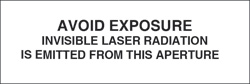Laser Aperture Label - "Invisible Laser Radiation" (1 3/4" x 1/2")