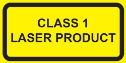 IEC Explanatory Label. Class 1  (2"w x 1"h)
