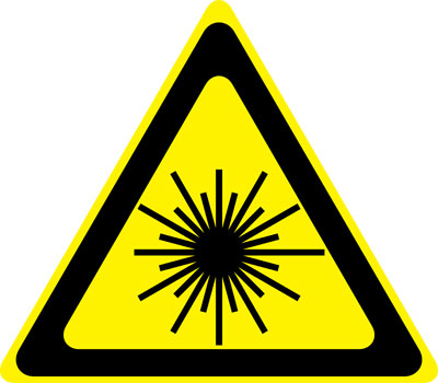 International Warning-Hazard Label. 1" each side