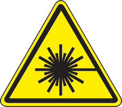 International Warning-Hazard Label. 8" each side