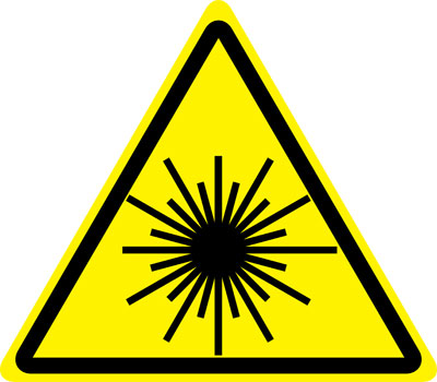International Warning-Hazard Label. 1 15/16” x 1 15/16”