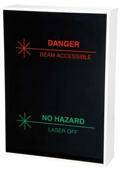 Two way illuminated warning sign with relay