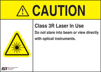 Magnetic Class 3R Caution Sign