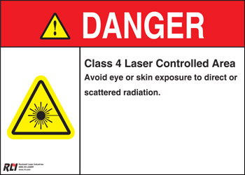 Magnetic Class 4 Danger Sign-Controlled Area